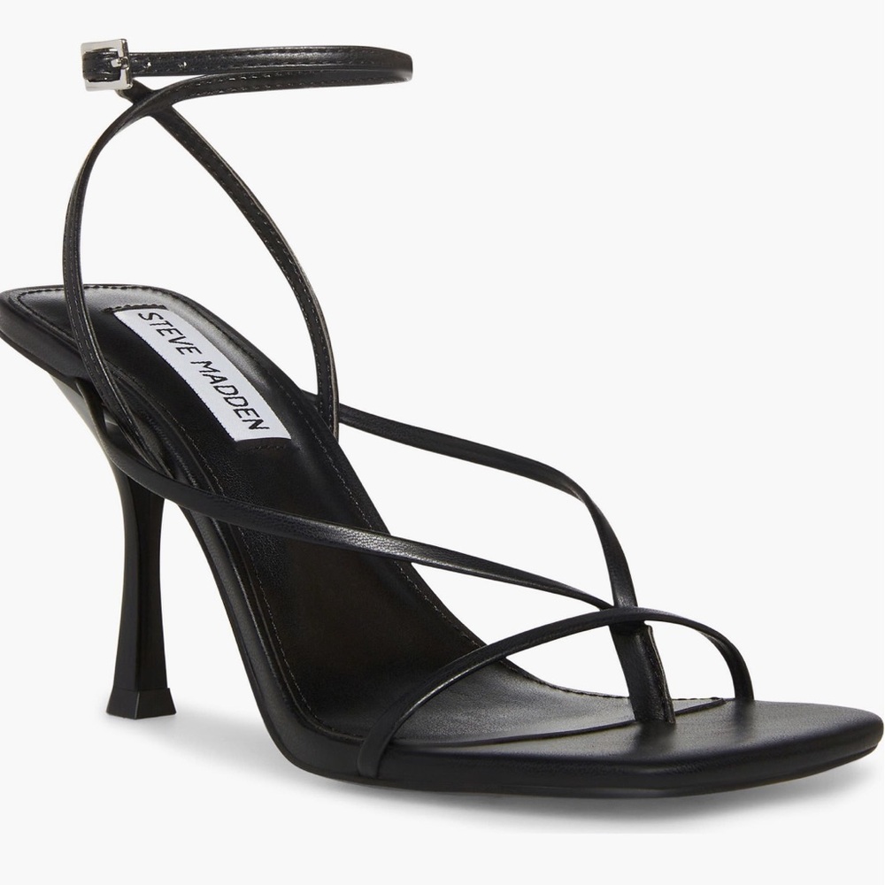 Steve Madden Black Strappy Heels